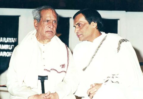 25 years of devotional writing celebrated at Nehru Centre, Mumbai, with Bharat Ratna Pt. Bhimsen Joshi and Dr. M. Balamurali Krishna