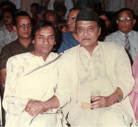 Kavi Narayan Agrawal with Dr. Bhupen Hazarika