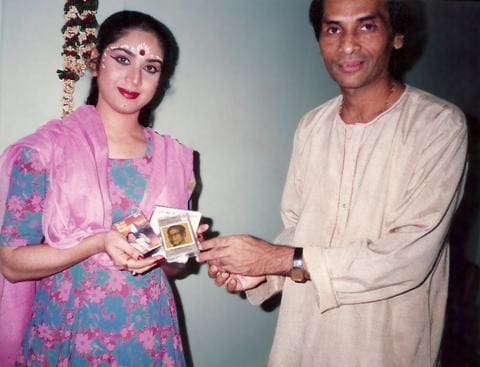 Kavi Narayan Agrawal with Meenakshi Sheshadri