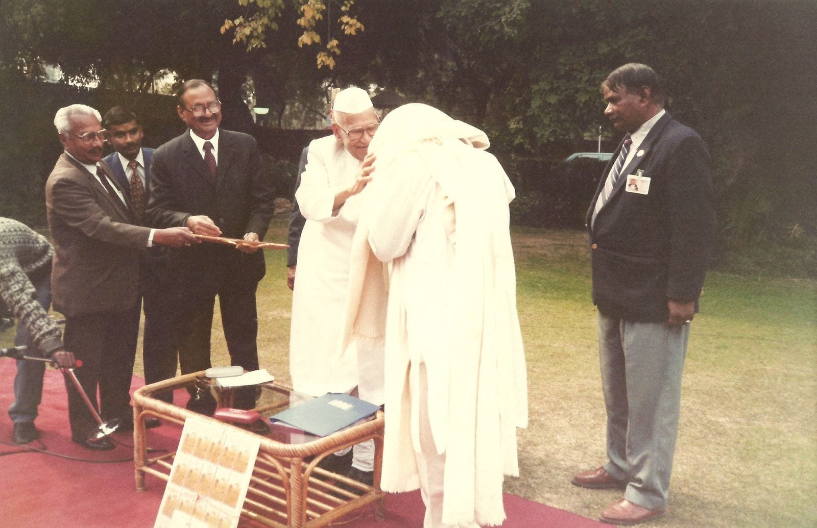 Former President Dr. Shankar Dayal Sharma with Kavi Narayan Agrawal